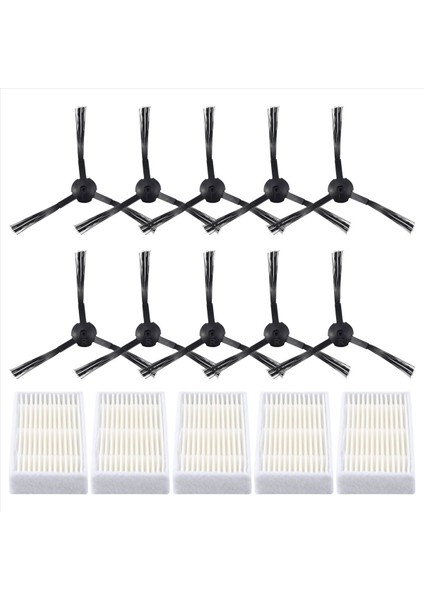 Panda X500 Için Vakum Süpürge Aksesuarları Kiti X500 Gutrend JOY90/FUN 110 Ecovacs CR120/CEN540 Hepa Filtresi x 5pcs + Yan Fırça x 10 (Yurt Dışından) fiyatları