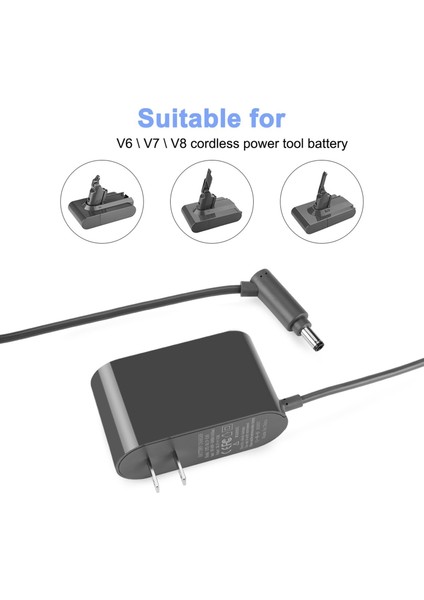 2x Vakum Temizleyici Pil Şarj Cihazı Dyson V6 V7 V7 V8 DC62 Güç Adaptörü Fiş Us Fişi Için Yedek Güç Adaptör Şarj Cihazı (Yurt Dışından) indirimleri
