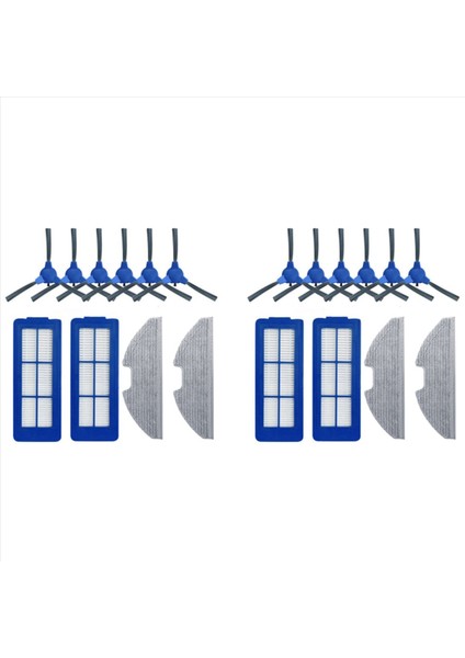 2x Eufy Robovac G10 G10 G30 Hibrid Yedek Filtre Mop Bezi Yan Fırça Robotik Vakum Süpürge Parçaları Aksesuarlar (Yurt Dışından)