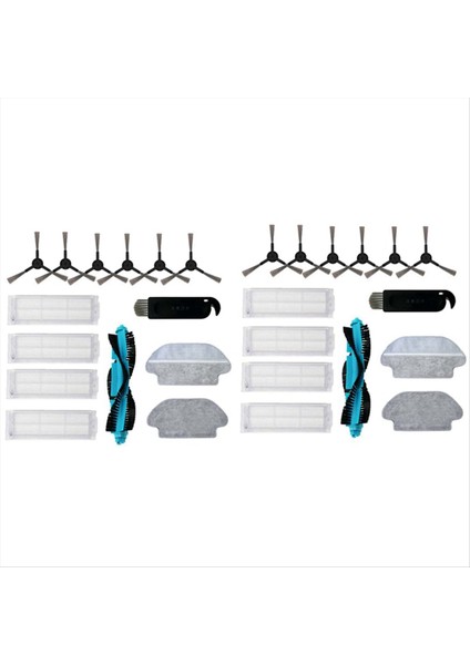 2 Set Fırça Paçavrası Silindiri Xiaomi Mop P Viomi V2 Pro V3 Se V-RVCLM21B Aksesuarlar Robot Vakum Süpürücü (Yurt Dışından)