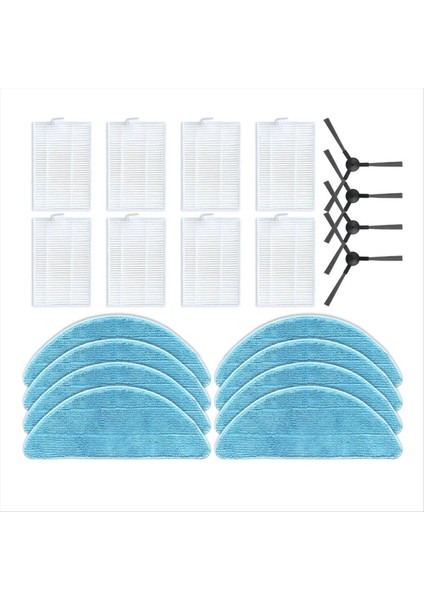 Ropo Cam 3 Ropo Cam 4 Robot Vakum Süpürge Yedek Parçalar Aksesuarlar Yan Fırça Filtre Paspas Bezi (Yurt Dışından)