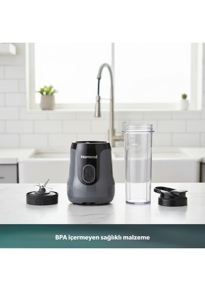 Mixfresh 7026H Kişisel Smoothie Blender Antrasit Siyah