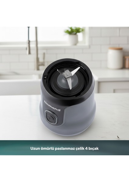 Mixfresh 7026H Kişisel Smoothie Blender Antrasit Siyah