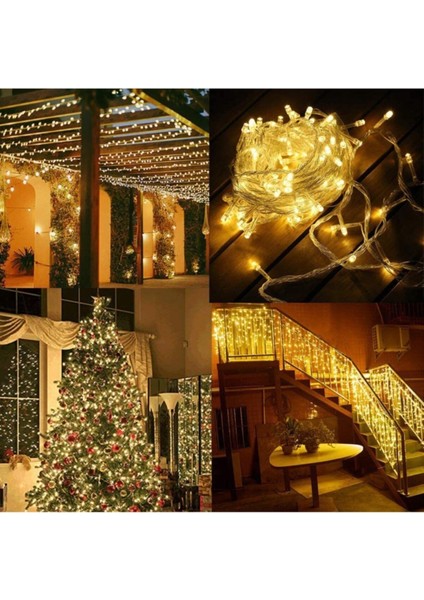 Yılbaşı Şeffaf Kablolu 8 Fonksiyonlu LED Lamba (10 Metre) modelleri