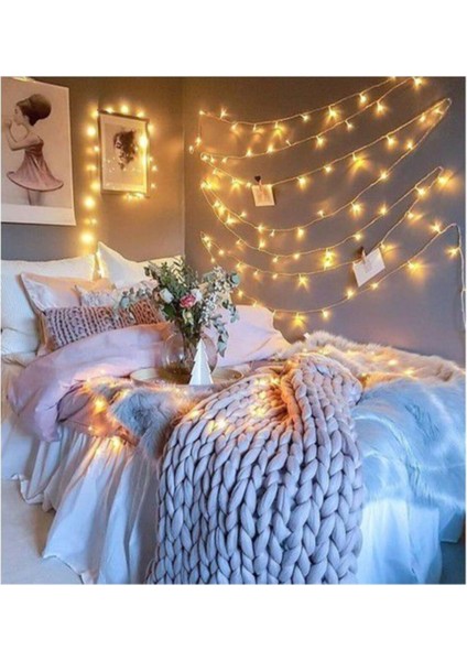 Yılbaşı Şeffaf Kablolu 8 Fonksiyonlu LED Lamba (10 Metre) indirimleri