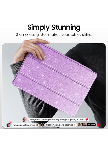 Samsung Galaxy Tab S11 11 Inç 2025 SM-X730/X736B Için Tablet Kılıfı, Kız Çocukları Için Parıltılı Şeffaf Otomatik Uyandırma/uyku Özellikli Tablet Kılıfı (Yurt Dışından) fiyatları