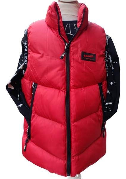 Erkek Çocuk Şişme Yelek – Elyaf Dolgulu, Fermuarlı Cepli, Özel Spor Model