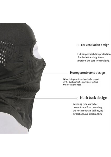 Buz Ipek Güneş Koruyucu Maske Tam Yüz Spor Headgear Bisiklet Motosiklet Binicilik Maskesi Koyu Yeşil (Yurt Dışından) fiyatları