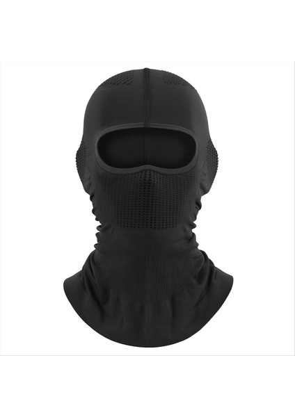 Buz Ipek Güneş Koruyucu Maske Tam Yüz Spor Headgear Bisiklet Motosiklet Binicilik Maskesi Siyah (Yurt Dışından)
