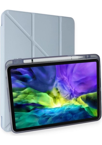 Ipad Pro 11 (2018) Kılıf Kalemlikli Mars Tablet Kılıfı - Mavi