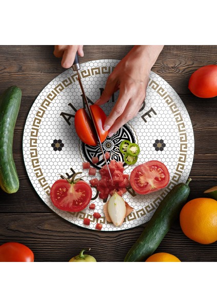 Cam Kesme Tahtası ve Sunumluk Amore Yuvarlak Ala Mode 30X30 cm fırsatları
