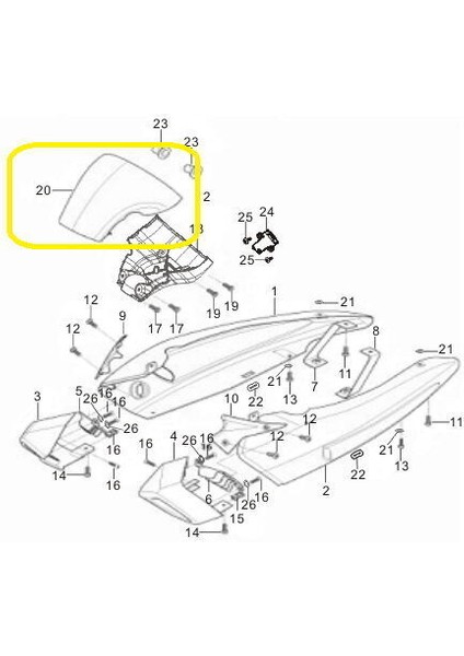 GV650 Arka Alt Yan Kapağı Sağ fiyatları