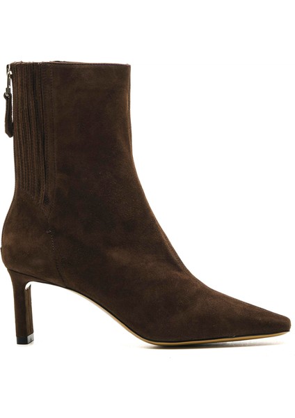 Vony Kahve Süet Kadın Topuklu Bot