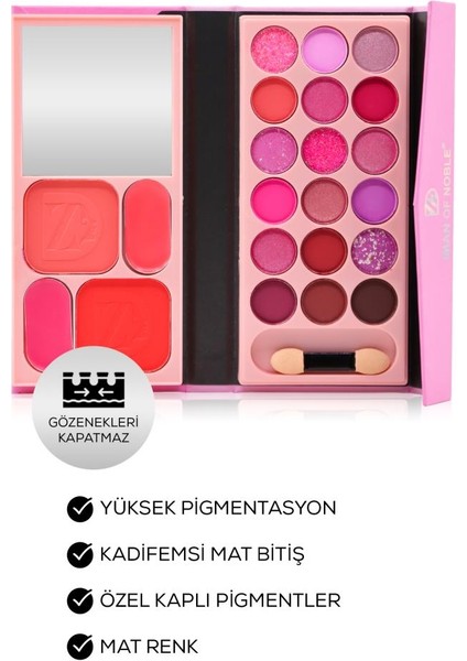 Cüzdan Şekilli 2 Katlı Far ve Allık Paleti fiyatları