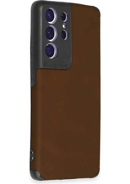 Samsung Galaxy S21 Ultra Kılıf Loop Deri Silikon - Kahverengi fiyatları