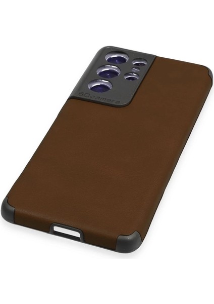 Samsung Galaxy S21 Ultra Kılıf Loop Deri Silikon - Kahverengi fırsatları
