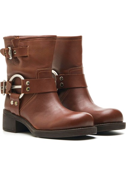 Hassy Kahve Hakiki Deri Kadın Topuklu Bot modelleri
