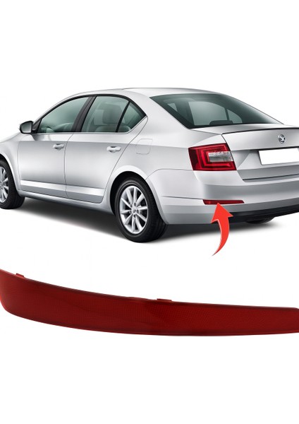 5E5945105 Reflektör Arka Tampon Sol Octavia 2013-2017 Siyah