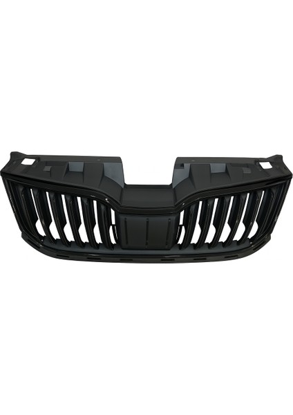 5E0853653AA 2Z4/5E0853761E 041 Ön Panjur Parlak Çerçeve Üst Plastik Birlikte Mat Siyah Komple Octavia 2018-2021 Siyah