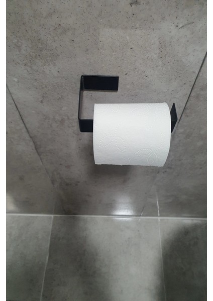 Mat Siyah Tuvalet Kağıdı Tutucu Askısı Wc Kağıtlık Standı Tuvalet Kağıtlığı Yapışkanlı Vidalı fiyatları