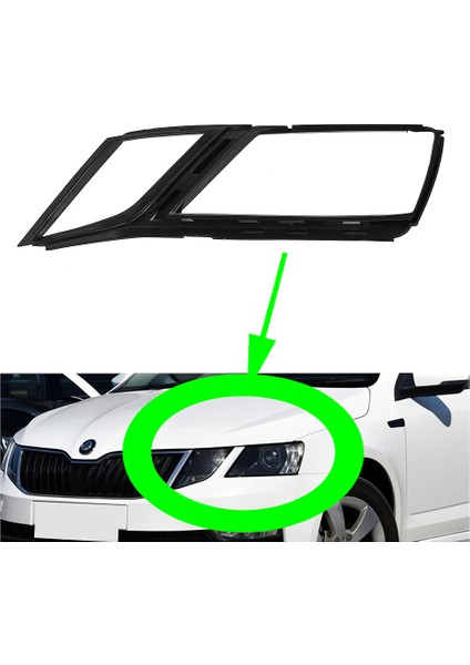 5E1941017CX Far Camı Sol Octavia 2017 ve Üzeri Siyah