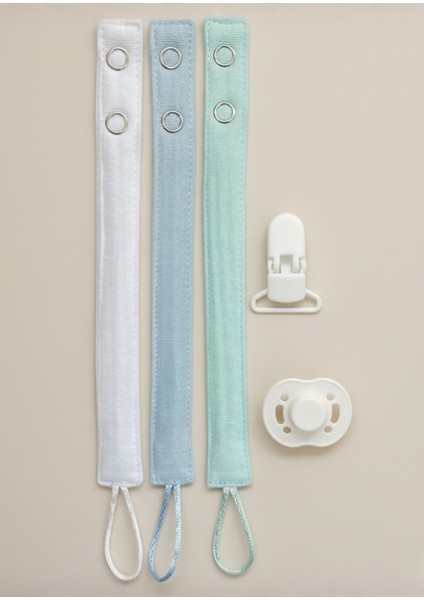 Pamuk Müslin Bebek Emzik Askısı Plastik Klips Kolay Açılır Emzik Tutacağı /emzik Zinciri