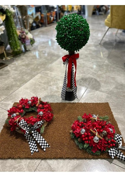 Kapı Önü Paspas Set Yılbaşı Konsept