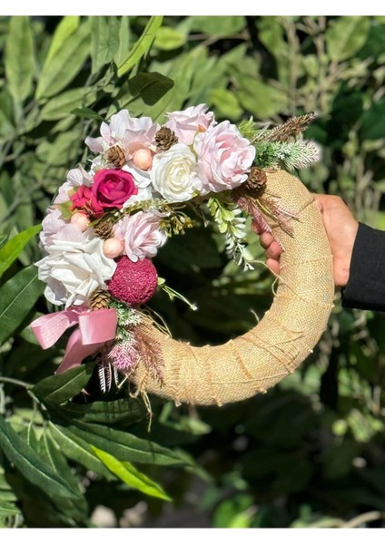 Yapay Çiçekli Kapı Süsü No:16