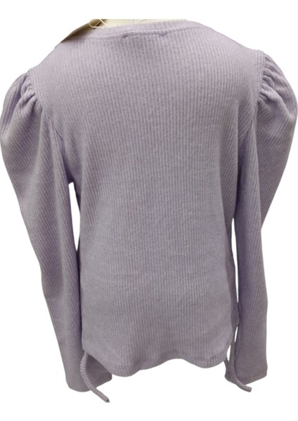 Kız Çocuk Balon Kol Model Yanları Ip Büzgü Ayarlamalı Yusufçuk Taşlı Lila Renk Uzun Kol Badi fırsatları