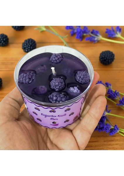 Böğürtlen Reçeli Mum – Jel & Soya Wax El Yapımı Kokulu Mum (Böğürtlen Kokulu Mika Kap) modelleri