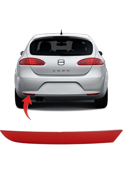 1P0945106E Reflektör Arka Tampon Sag Leon-Fr 2006-2013 Siyah