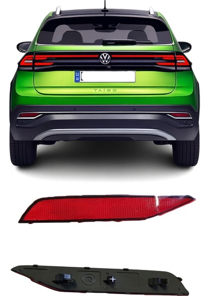 2G7945105B Reflektör Arka Tampon Sol Taigo 2022&GT; Siyah