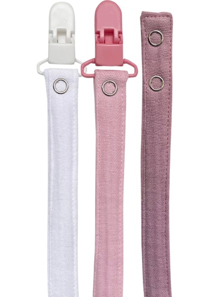 3'lü Pamuk Müslin Bebek Emzik Askısı 2 Plastik Klips Kolay Açılır Emzik Tutacağı /emzik Zinciri modelleri