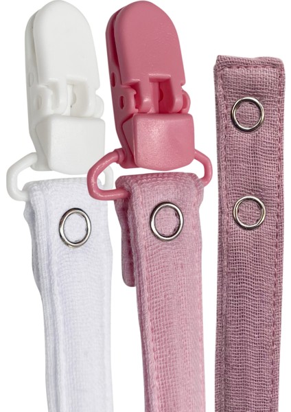 3'lü Pamuk Müslin Bebek Emzik Askısı 2 Plastik Klips Kolay Açılır Emzik Tutacağı /emzik Zinciri fırsatları