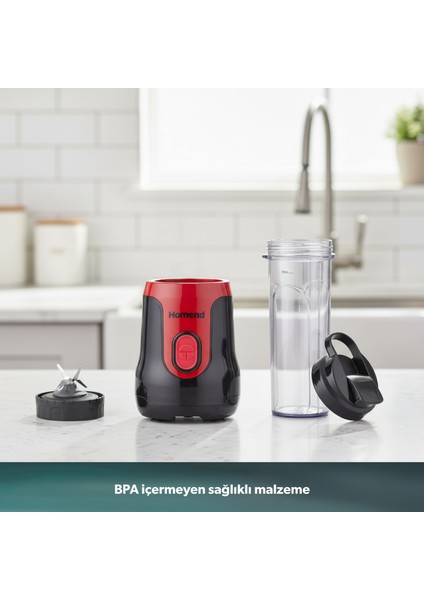 Mixfresh 7026H Kişisel Smoothie Blender Siyah Kırmızı fırsatları