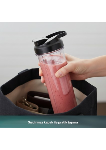 Mixfresh 7026H Kişisel Smoothie Blender Siyah Kırmızı indirimleri