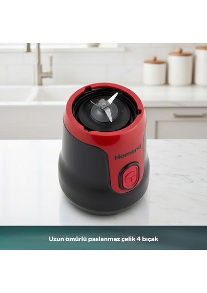 Mixfresh 7026H Kişisel Smoothie Blender Siyah Kırmızı