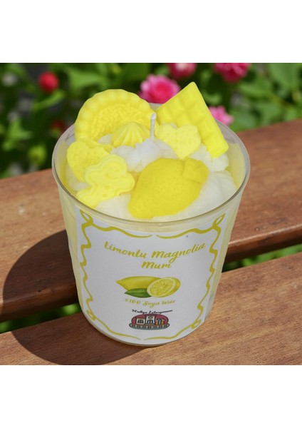 Limonlu Magnolia Mum – El Yapımı Soya Wax Kokulu Dekoratif Mum (Ferahlık Veren Limon Kokusu) fiyatları