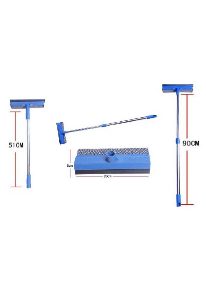 Teleskopik Çekçekli Cam Silme Aparatı Uzun fırsatları