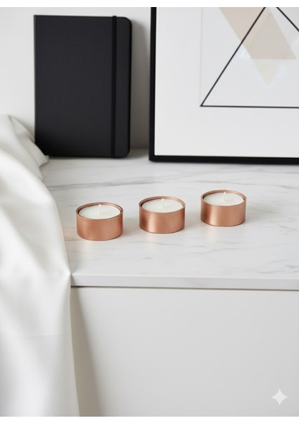 ✨ Şık ve Dayanıklı Bakır Renk Kaplama Çelik Tealight Mumluk ✨ fiyatları