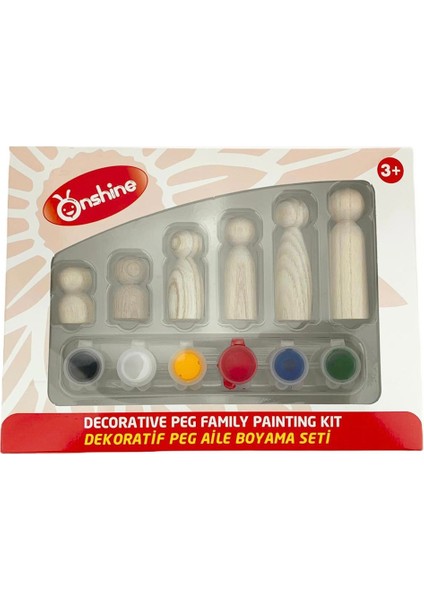 13 Parça Dekoratif Peg Aile Boyama Seti fiyatları