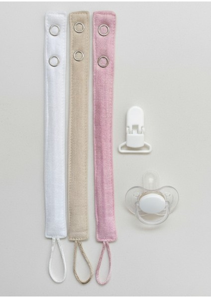 Pamuk Müslin Bebek Emzik Askısı Plastik Klips Kolay Açılır Emzik Tutacağı /emzik Zinciri