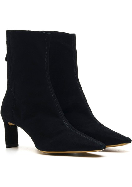 Vony Siyah Süet Kadın Topuklu Bot modelleri