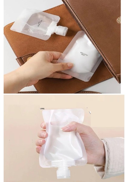 5 Adet Şeffaf Sıvı Kozmetik Çantaları Seyahat Losyon Şampuan Yüz Kremi El Sabunu Ambalajı indirimleri