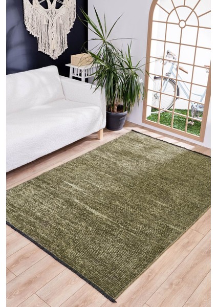 Apex Zenıth 8904 Yeşil - Modern Makine Halısı – Yıkanabilir, Kaymaz Tabanlı ve Tüy Dökmez Dokuma Halı