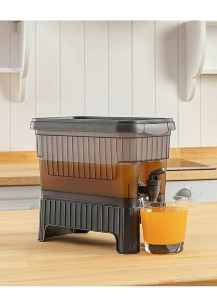 Gri Buzdolabı Içi Musluklu Ayaklı Su -Limonata - Içecek Sebili Piknik Bidonu 4 Lt indirimleri