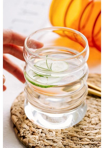 Boğumlu Bardak Borosilikat Kokteyl ve Kahve Sunum Bardağı -Cam Pipet Seti modelleri