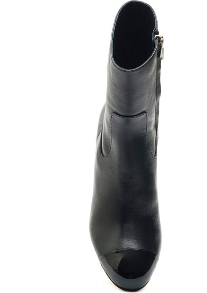 Resty Siyah Hakiki Deri Kadın Topuklu Bot fırsatları