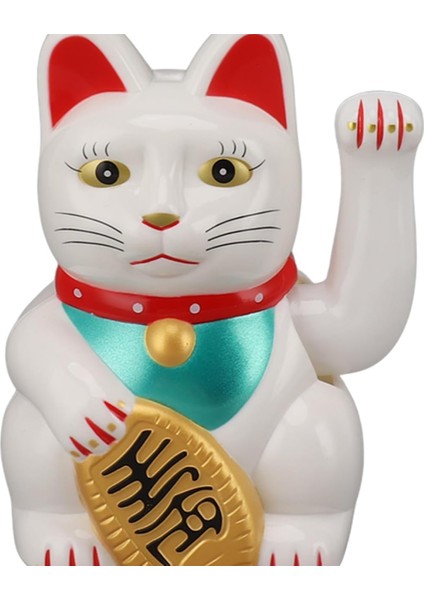 Maneki Neko Şans Kedisi | El Sallayan Japon Şans Kedi Biblo | Feng Shui Bereket ve Para Çekme Figürü