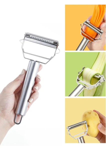 Jülyen Soyucu Meyve Sebze Soyacak Salatalık Kabak Havuç Elma Soyacağı Çift Foksiyonlu fırsatları